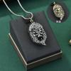 Rey Mono Rey Mono Un Pensamiento Entre Buda y Magia Colgante Collar para Hombre Retro Dominante Lucha contra Buda