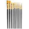 Set de Pinceles para Pintura al Óleo de 10 Piezas Transfronterizo Mango Largo Pincel para Pintura Artística Acuarela Gouache Venta Directa de Fábrica