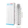 Malla de Alambre Mixta Anillo de Bloqueo Ondulado Redondo Doble Vibración Manga de Cristal Manga de Diente de Lobo Productos para Adultos Manga de Extensión Masculina