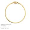 Emanco Pulsera Simple de Cadena de Hueso de Serpiente de Acero Inoxidable para Mujer, Pulsera Delgada Versátil de Cadena de Serpiente Plana, Pulsera Ins para Pareja