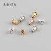 Tapón de oído bala chapado en cobre oro real Tapones para los oídos DIY Joyería hecha a mano Aretes Accesorios para aretes Material Tapón trasero Tapón