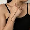 Joia Transfronteiriça Europeia e Americana Corrente Longa Simples Corrente de Dedo Amorosa Feminina Retrô Personalidade Criativa Pulseira de Amor