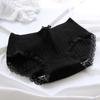 Ropa interior femenina con encaje, estilo japonés, color negro puro, de algodón puro, con entrepierna y cintura media, estilo Lolita C089