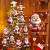Set de Árbol de Navidad y Papá Noel, Perfecto para las Fiestas, 12 Adornos Decorativos, Decoraciones Colgantes, Decoración de Madera para el Hogar