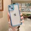 Color sólido transparente para iPhone13promax flash cristal taladro chapado funda para teléfono móvil al por mayor Apple 12 agujero fino protección ocular