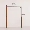 Estante de Exhibición de Acero Inoxidable para Tienda de Ropa en Color Madera para Montaje en Pared, Estantes de Exhibición para Tiendas de Ropa de Hombre y Mujer, Perchero de Pie