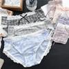 Liquidación Ropa Interior Femenina de Encaje de Seda Pura Hielo Malla Transparente Sexy Linda de Cintura Baja