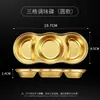 Prato de Condimentos de Aço Inoxidável 304 Estilo Coreano Churrasco Compartimento Duplo e Triplo Prato para Molho Molho para Hot Pot Prato de Molho Prato para Kimchi