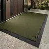 Alfombra de piso elástica de seda de color liso para entrada de casa, felpudo, recibidor de sala de estar, tapete resistente al desgaste y duradero