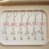 [Arroz seco tenedor pequeño] flor de ciruelo con cuentas colgante para cadena de teléfono móvil cuchara pequeña goo esta cadena llavero cadena colgante estrellas