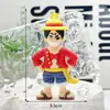 Llavero de One Piece Colgante de Goma Blanda Animación de Dibujos Animados Luffy Llavero de Coche Adornos Colgantes Caja Sorpresa Muñeca Pequeña Personalización