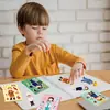 8 hojas/set de lindos stickers originales de dibujos animados que cambian de cara, para uso profesional, transfronterizos, para médicos y maestros, educación temprana infantil, stickers educativos DIY