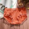 Ropa Interior Japonesa Sin Costuras Burbuja Algodón Elástico Alto Sin Costuras Transpirable Cintura Media Cadera Cómoda Calzones con Lazo para Mujer