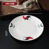 Cerámica de bajo vidriado, estilo vintage, porcelana nostálgica azul y blanca, cuenco con forma de gallo, cuenco para arroz, plato, plato hondo, plato de servir, juego de cuchara y cubiertos