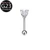 F136 Titânio Morcego Aranha Lua Coração Zircônia Material G23 Piercings para Sobrancelha Brincos Joias Piercing Atacado