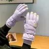 Luvas de Esqui de Inverno Femininas, Espessadas, Quentes e de Veludo, à Prova de Frio e Vento do Nordeste, com Tela Sensível ao Toque, Impermeáveis, para Ciclismo