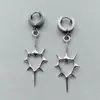 Anillo de Corazón Puntiagudo Aretes de Acero Inoxidable Rock Estilo Y2K Gótico Punk Estilo Indie Gótico Venta al por Mayor