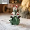 Nueva Campana de Hierro Navideña Colgante de Resina Pintada Nórdica Adorno de Muñeco de Nieve Decoración Creativa para Árbol de Navidad