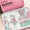 Set de Cortaúñas, Estilo Cremallera, Set de 30 Piezas, Cortaúñas de Acero Inoxidable, Set Completo de Manicura, Removedor de Cutículas, Herramientas de Manicura Portátiles