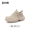 Zapatos de papá de suela gruesa ZHR para mujer, nuevo modelo de otoño 2026, de malla transpirable, versátiles, deportivos, cómodos, para el día a día, casuales