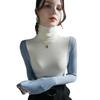 Chaqueta de aire extranjera colorida de manga larga para mujer Otoño Invierno nueva de alta calidad con cuello alto