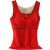 Al por mayor otoño e invierno calefacción de forro polar de terciopelo engrosado con almohadilla en el pecho camiseta interior blanca chaleco chaleco ropa interior térmica para mujer