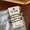 Presilha de Cabelo Bb em Formato de Coração Doce, Presilha de Cabelo Infantil em Cor Contrastante, Grampo Lateral de Novo Estilo para Meninas, Acessório de Cabelo