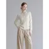 Nueva colección de otoño: Elegante y suave cárdigan de punto estilo francés con ribete de encaje, que irradia un encanto de cuento de hadas