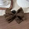 Temperamento y Accesorios para el Cabello de Plumas Negras de Alta Gama Pinza Grande para el Cabello para Mujer Parte Posterior de la Cabeza Pinza de Tiburón para el Cabello Lazo Pasador
