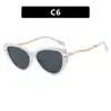 Gafas de Sol Kedun Ojo de Gato con Cadena 2025 Nueva Moda Estilo Europeo y Americano Gafas de Sol de Personalidad Gafas de Sol Versátiles de Moda para Mujer