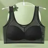 Popular lencería de malla de comercio exterior para mujer, fina, sin aros, transpirable, push-up, sujetador de talla grande, minimiza los bustos grandes