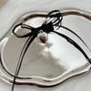 Coreia do Sul Niche Ins Girl Ribbon Bow Love Pingente Hairpin Rosa Fita Branca Tie Hair Hairpin Hair Hairband Head