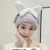 Gorro de baño y secado de pelo para adultos con temática de dibujos animados, absorbente, grueso, secado rápido, toalla de pelo, toalla de pelo de vellón de coral, gorro de baño, turbante para la cabeza