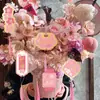 Cartões de Ano Novo e Festival da Primavera Estilo Chinês, Cartões Pendentes com Borlas, Baldes da Sorte, Caixas de Flores de Ano Novo, Decorações, Enfeites Pendentes Festivos para Inauguração de Casa Atacado