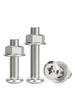 Jinchao M4M5M6M8304 Acero Inoxidable Tornillo de Cabeza Plana Biselada de Cruz Juego de Tuercas Tuerca de Brida Muebles