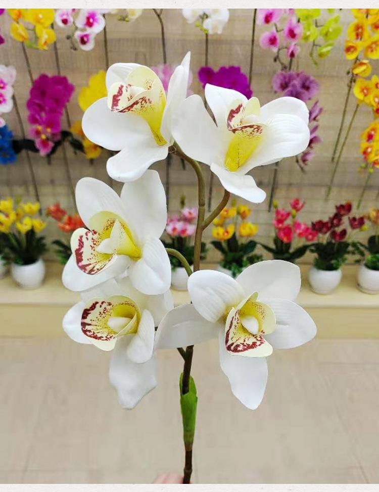 3D5头蕙兰,仿真花束,假花,家居装饰兰花,兰花