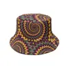 Shein Europa e Estados Unidos transfronteiriço protetor solar chapéu de sol infantil onda geométrica cor graffiti impressão chapéu de pescador chapéu balde masculino
