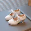 Zapatos de Cuero para Niñas con Suela Suave Modelo Nuevo Primavera 2026 Zapatos de Princesa Bordados con Lazo para Niñas Zapatos Individuales para Bebés Niñas