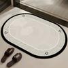 Alfombrilla de Baño, Alfombrilla Antideslizante Absorbente de Agua para Puerta de Inodoro, Alfombra de Baño Fuerte Absorbente de Agua de Tierra de Diatomeas