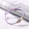 Nudo de Flor de Hielo Tejido a Mano Regalo para Mejor Amiga Cuerda de Color de Buena Suerte Joyería Portátil DIY Pulsera Trenzada Dorada Portátil