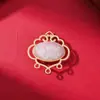 Acessórios de base de fecho dupla face com padrão de nuvem em brocado Song semiacabado feito à mão Chaveiro criativo cultural estilo chinês Pingente de bolsa Venda por atacado