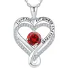 Collar de Plata Esterlina S925 Corazón Eterno Transfronterizo Europeo y Americano de Doble Capa para Mujer con Colgante de Amazonita de Doce Piedras de Nacimiento Cadena Clavicular