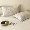 Fundas de Almohada Cómodas de Algodón Estilo Coreano, un Par para Uso en Casa, Funda para Almohada Individual de Adulto, Algodón Puro, 48X74, Dos Piezas