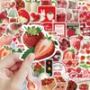 73 pegatinas de fresa estilo coreano ins moda, pegatinas de dibujos animados de frutas para cuadernos, decoración DIY para cuadernos y botellas de agua de niñas