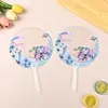 Abanicos promocionales transparentes personalizados, abanicos hechos a medida para eventos festivos, abanicos de regalo para check-ins, abanicos culturales y artísticos creativos