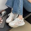 Verão 2025 Nova Moda Simples Malha Respirável Trendy Casual Sapatos Esportivos Sapatos Brancos Sapatos de Estudante para Mulheres