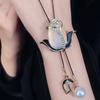 Cadena de suéter larga cruzada espejo para mujer, collar largo de tulipán, accesorios colgantes para ropa de temperamento, fabricantes venden