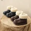 2026 Nuevos Zapatos de Algodón para Niños Botas de Nieve para Niñas Botines de Otoño con Felpa Adicional Botas Engrosadas Botas Cálidas de Algodón para Bebé