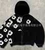 Moletom com Capuz Estampado de Kapok Lavado Estilo Americano Tendência Primavera e Outono Jaqueta Japonesa de Alta Qualidade para Homens