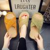 Pantuflas de Lino para Hombre con Suela de Tendón Antideslizante para Verano Hogar Interior Transpirables Absorbentes de Sudor Sandalias de Suela Blanda Pantuflas de Hogar de Suela Gruesa
